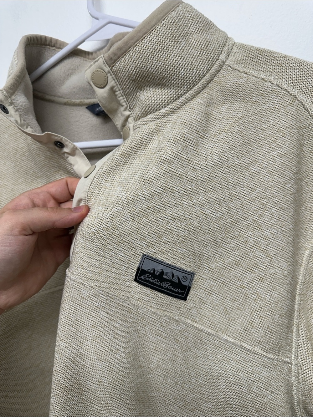Eddie Bauer Men's Sweater Fleece - Cream - Large - Picture 6 of 11
